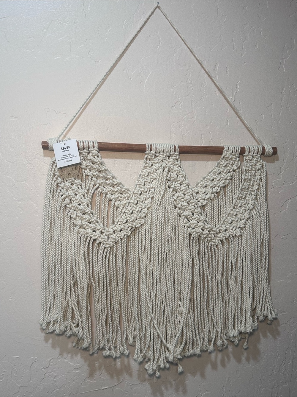 Hobby Lobby Cream Macramé Wall Tapestry